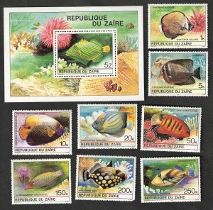 Zaire, Scott # 974-981, MNH, CV = $ 11.90, Lot 250204-01