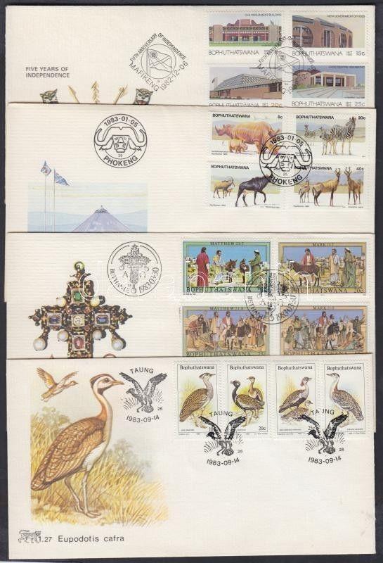 South-Africa - Bophuthatswana stamp 4 diff. sets on 4 FDC Cover 1982 WS142749