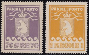 1930 GREENLAND, Parcel Post 10/11 MNH / **