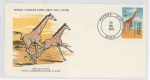 Niger 448 1978 WWF, Giraffe, FDC U/A WWF DC