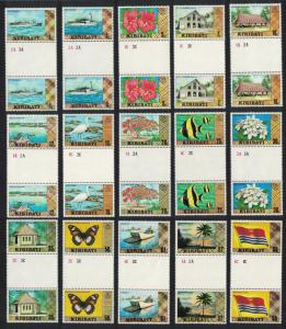 Kiribati Birds Butterfly Fish Ships Hibiscus Definitives 15v No Watermark Gutter