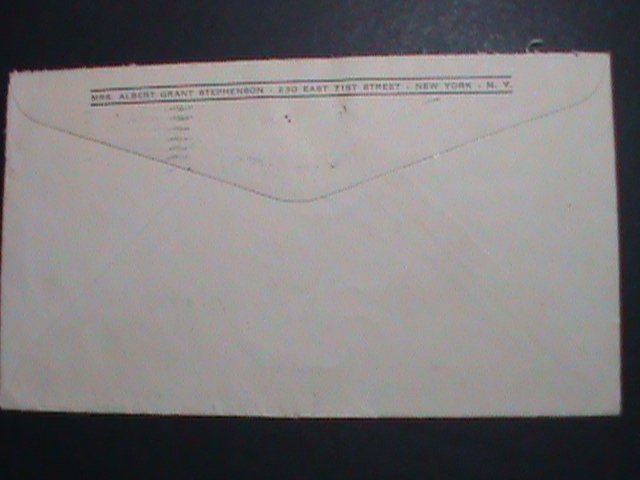 ​UNITED STATES,1935 COMMERCIAL COVER-87 YEARS OLD FANCY CANCELLED-USED VF