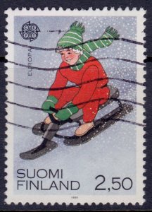 Finland, 1989, Children's Games - Tobogganing, 2.50mk, used*