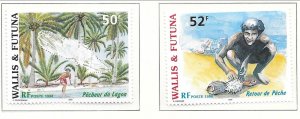 WALLIS & FUTUNA Sc 509-10 NH issue of 1998 - ART - FISHING