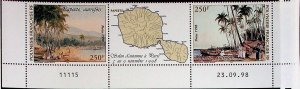 FRENCH POLYNESIA Sc 743 NH ISSUE OF 1998 - STRIP - ART