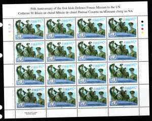 IRELAND SG1901 2008 50TH ANNIV OF THE FIRST IRISH DEFENCE FORCES SHEETLET MNH