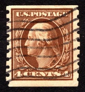 1912, US 4c, Washington, Used, Sc 395