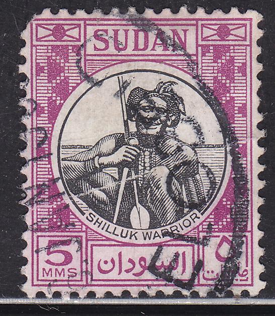 Sudan 102 Shilluk Warrior 1951