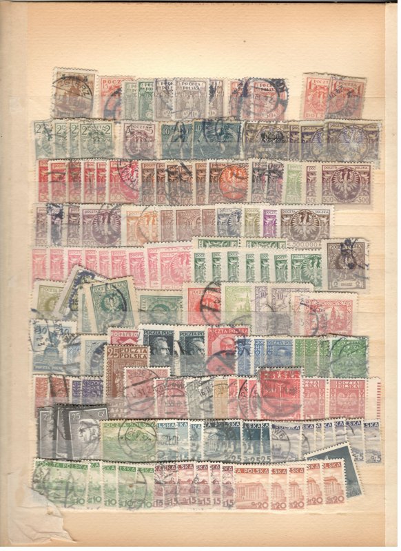 POLAND COLLECTION ON STOCK SHEET, MINT/USED