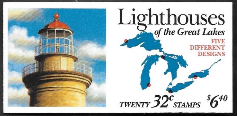 USA Scott #BK230 Lighthouses of Great Lakes Booklet of 20 Stamps  MNH