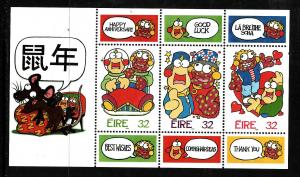 Ireland-Sc#995c-unused NH sheet-Love-Greeting Stamps-Chinese New Year of the Rat
