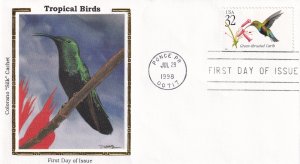 1998, Green-throated Carib, Colorano Silk, FDC (E11888)