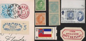 CSA FORGERIES, BOGUS & COLLATERAL LOT incl #7 Tatham pair with ORIGINAL ENVELOPE