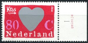 Netherlands Sc#955a MNH, 80c multi, Scratch Stamps (1997)