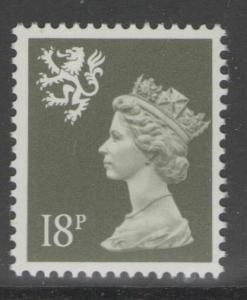 SCOTLAND SGS59 1987 18p DEEP OLIVE-GREY MNH