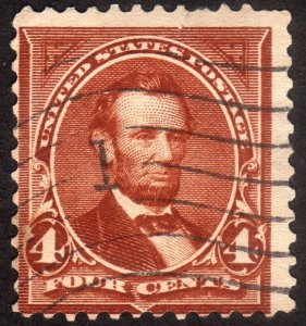 1898, US 4c, Abraham Lincoln, Used, Sc 280b