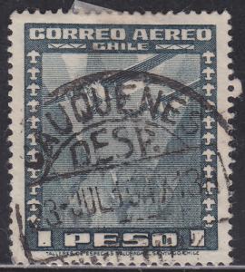 Chile C39 Two Airplanes Over Globe 1934