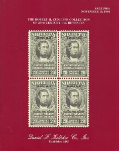 R. Cunliffe Collection of U.S. 20th Century Revenues, D.F. Kelleher, Sale 596A