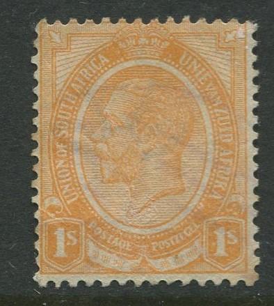 South Africa - Scott 11 - KGV - 1913 - FU - Single 1/- Stamp