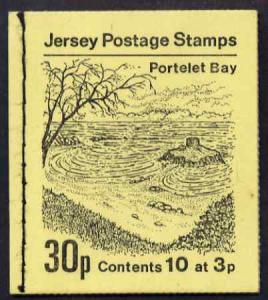 Booklet - Jersey 1972 Views 30p (Portelet Bay) booklet co...