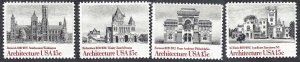 United States #1838-41 15¢ Architecture (1980). Four singles. MNH