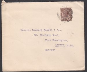 002806/ Gold Coast KG5 Cover 1d Rate to London