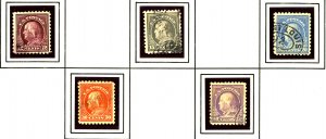 U.S. #435, 437-440 USED