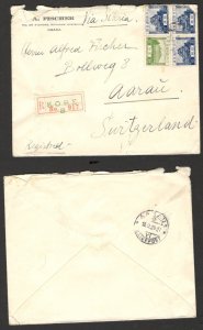 JAPAN TO SWITZERLAND, VIA SIBERIA REGISTERED COVER - KOBE TO ARAU - 1929.