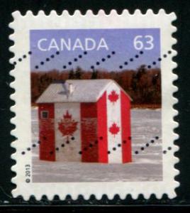 2697 Canada 63c Flag on Hut SA, used