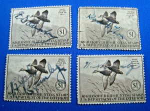 UNITED STATES  1940   -  SCOTT # RW7   LOT OF 4    USED     (U120)