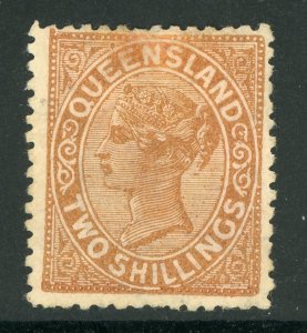 Queensland 1889 2 Shilling Red Brown Scott 86 Mint D436 ⭐⭐⭐⭐⭐⭐