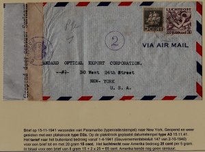 Suriname/USA censored cover 15.11.41
