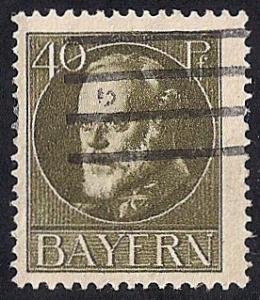 Bavaria #105 40PF Prince Regent Luitpold Stamp used F-VF