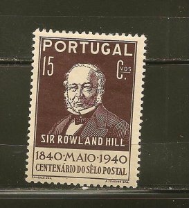 Portugal SC#591 Sir Rowland Hill Mint Hinged