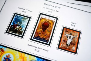 COLOR PRINTED VATICAN CITY 2011-2020 STAMP ALBUM PAGES (48 illustrated pages)