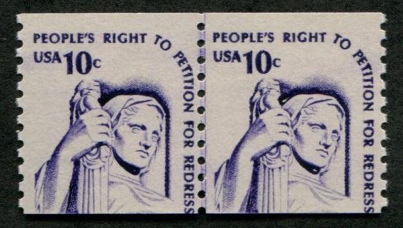 1617 US 10c Right to Petition coil, MNH LP
