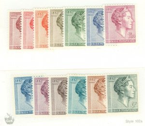 Luxembourg #362-373 Mint (NH) Single (Complete Set)