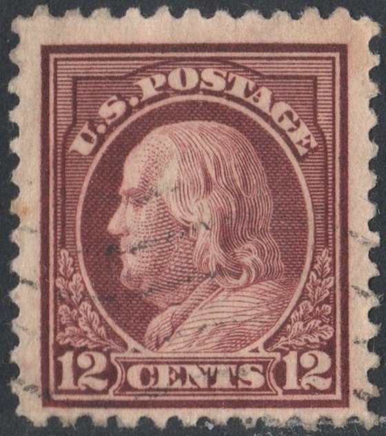 SC#512 12¢ Franklin Single (1917) Used