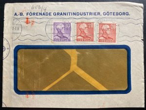1942 Goteborg Sweden Commercial Censored Window Cover