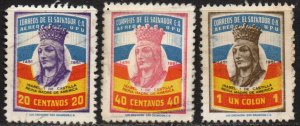 El Salvador Sc #C131-C133 Used