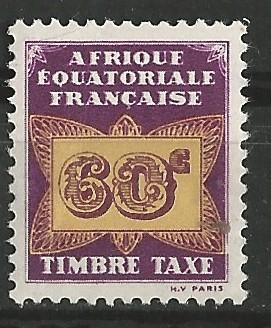 French Equatorial Africa # J8 Postage Due - Butterfly 60c (1) Unused VF