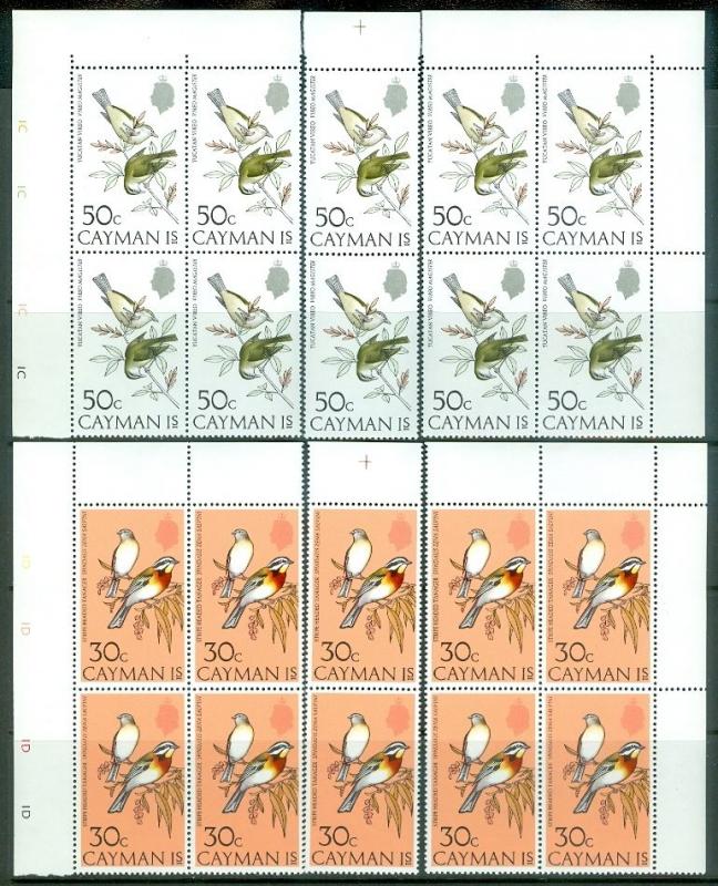 Cayman Inseln : 1974. Scott #322-27 Vögel. 10 Komplett Sets VF MNH Katze