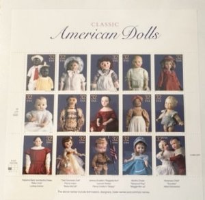 US # 3151 Classic American Dolls full pane of 15 stamps 32c 1997 Mint NH