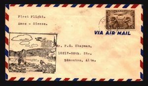 Canada 1930 FFC Amos to Siscoe - L2058