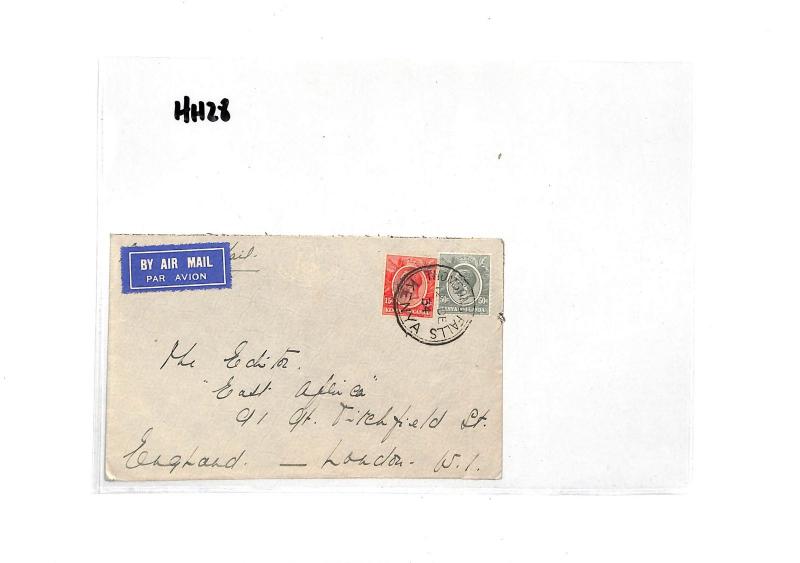 HH28 1934 BRITISH KUT Kenya *Thomsons Falls* Cover London {samwells-covers}PTS