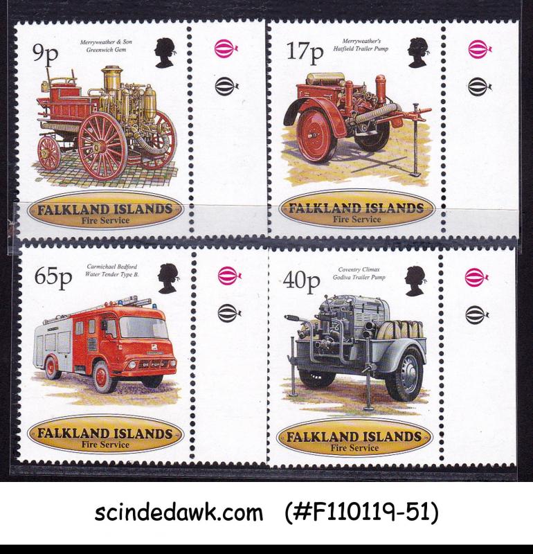 FALKLAND ISLANDS - 1998 FIRE SERVICE - 4V - MINT NH