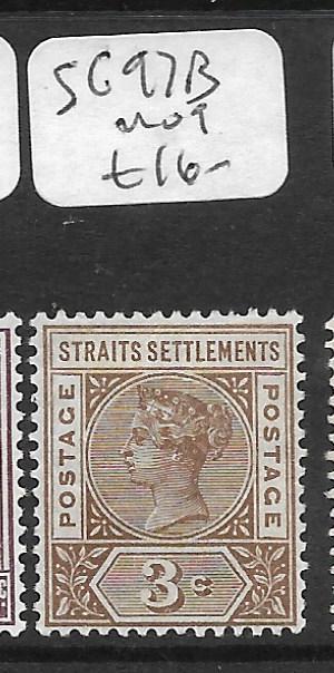 MALAYA STRAITS SETTLEMENTS (P0905B) QV  3C  SG 97B  MOG