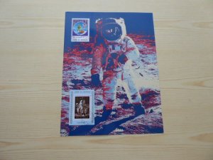 New Apollo 11 Pop Art Photograph  8 x 11 with UMM-AL-Qiwain Stamps