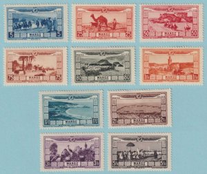 FRENCH MOROCCO CB1 - CB10 AIRMAIL SEMI-POSTALS  MINT HINGED * VERY FINE! - X409