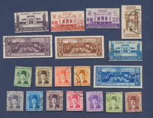 EGYPT - Scott 198-216 - FVF used - 1936-1944